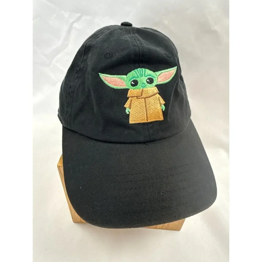 Star Wars Grogu Baby Yoda Hat Black Dad Cap Adjustable Mandalorian